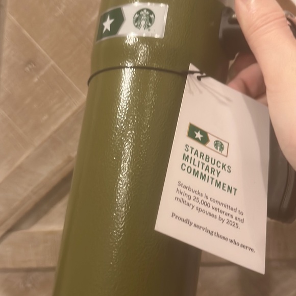 Starbucks + Stanley Military Commitment Hammered Stainless Steel Tumbler Handle - Picture 2 of 2